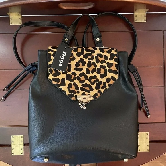 Dune London Bags Dune London Genuine Calf Hair Leopard Print
